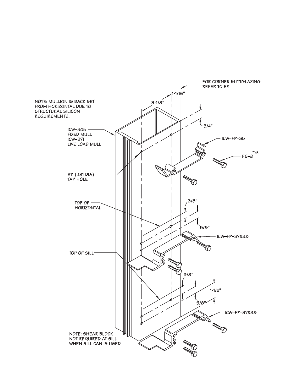 P36-mullion fabrication | Oldcastle BuildingEnvelope ICW-250 User Manual | Page 36 / 55