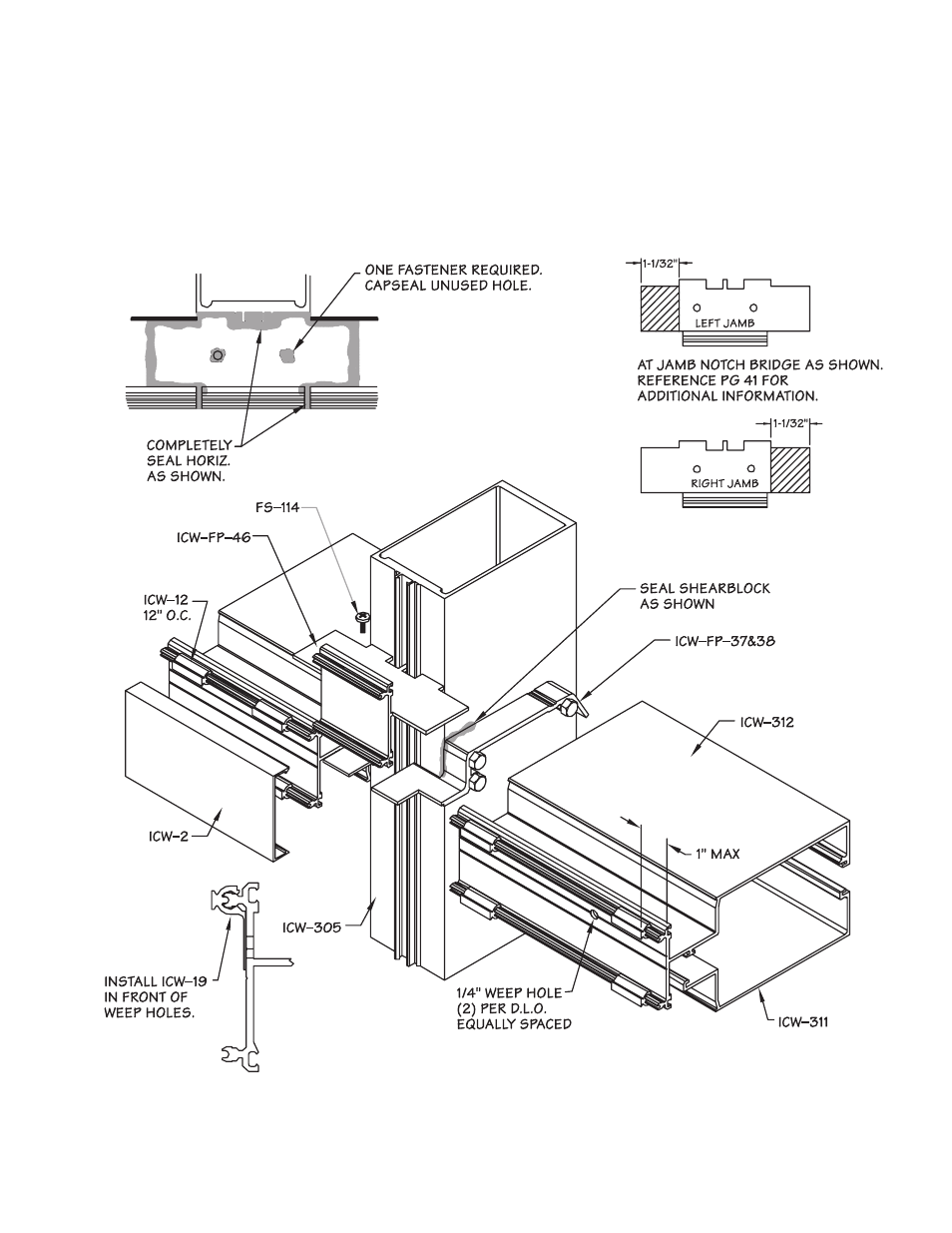 P38-intermediate horizontal, Ssg intermediate horizontal | Oldcastle BuildingEnvelope ICW-250 User Manual | Page 38 / 55