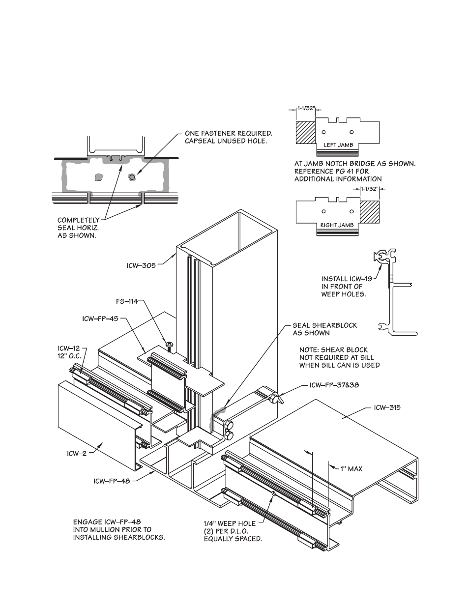 P39-sill with out flashing, Ssg sill detail w/o flashing | Oldcastle BuildingEnvelope ICW-250 User Manual | Page 39 / 55