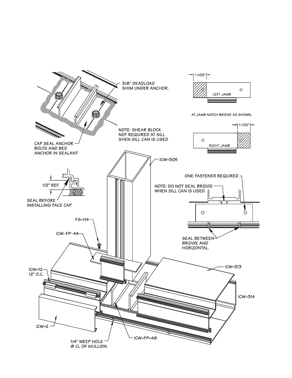 P40-sill with flashing, Ssg mullion installation of sill w/flashing | Oldcastle BuildingEnvelope ICW-250 User Manual | Page 40 / 55