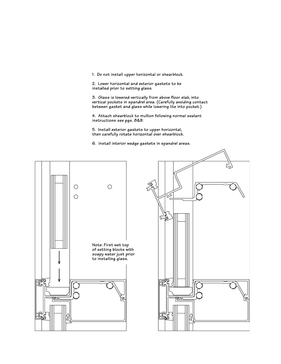 P47-drop glazing instructions, Drop glazing instructions | Oldcastle BuildingEnvelope ICW-250 User Manual | Page 47 / 55