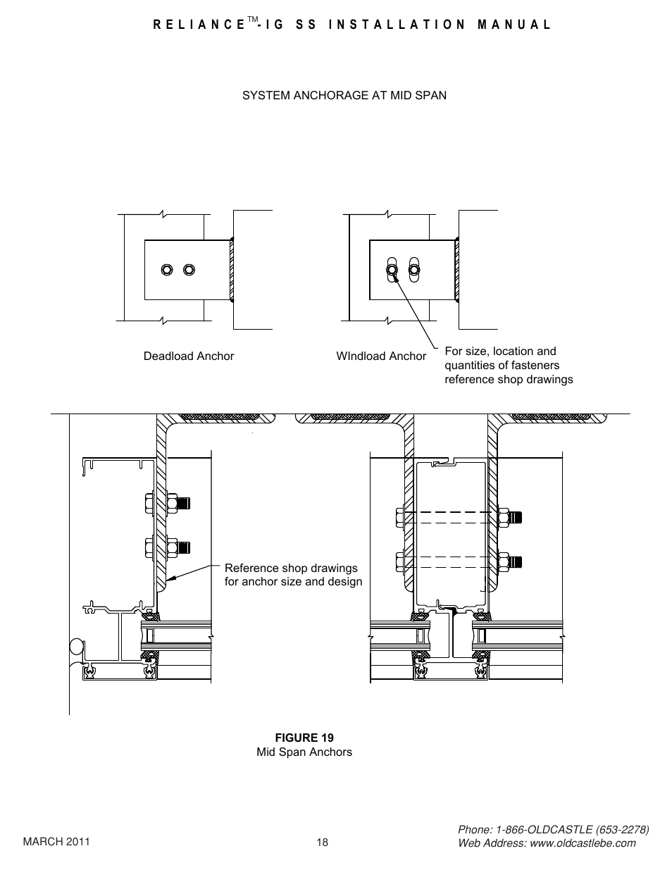 18 mid span anchor | Oldcastle BuildingEnvelope Reliance-IG SS User Manual | Page 21 / 58