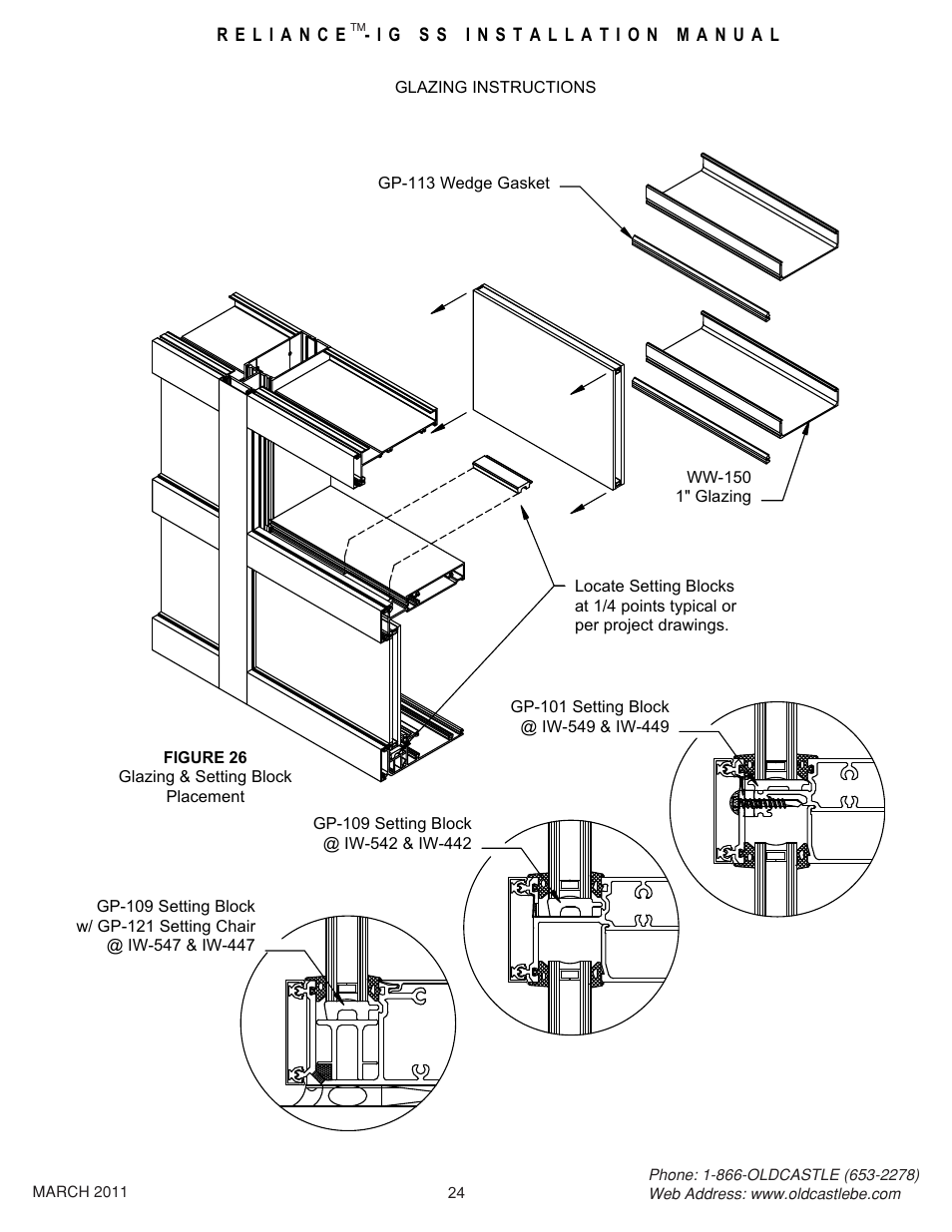 24 glazing instructions | Oldcastle BuildingEnvelope Reliance-IG SS User Manual | Page 27 / 58
