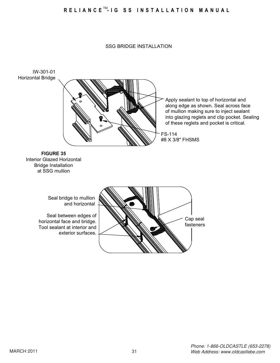 31 ssg installation | Oldcastle BuildingEnvelope Reliance-IG SS User Manual | Page 34 / 58