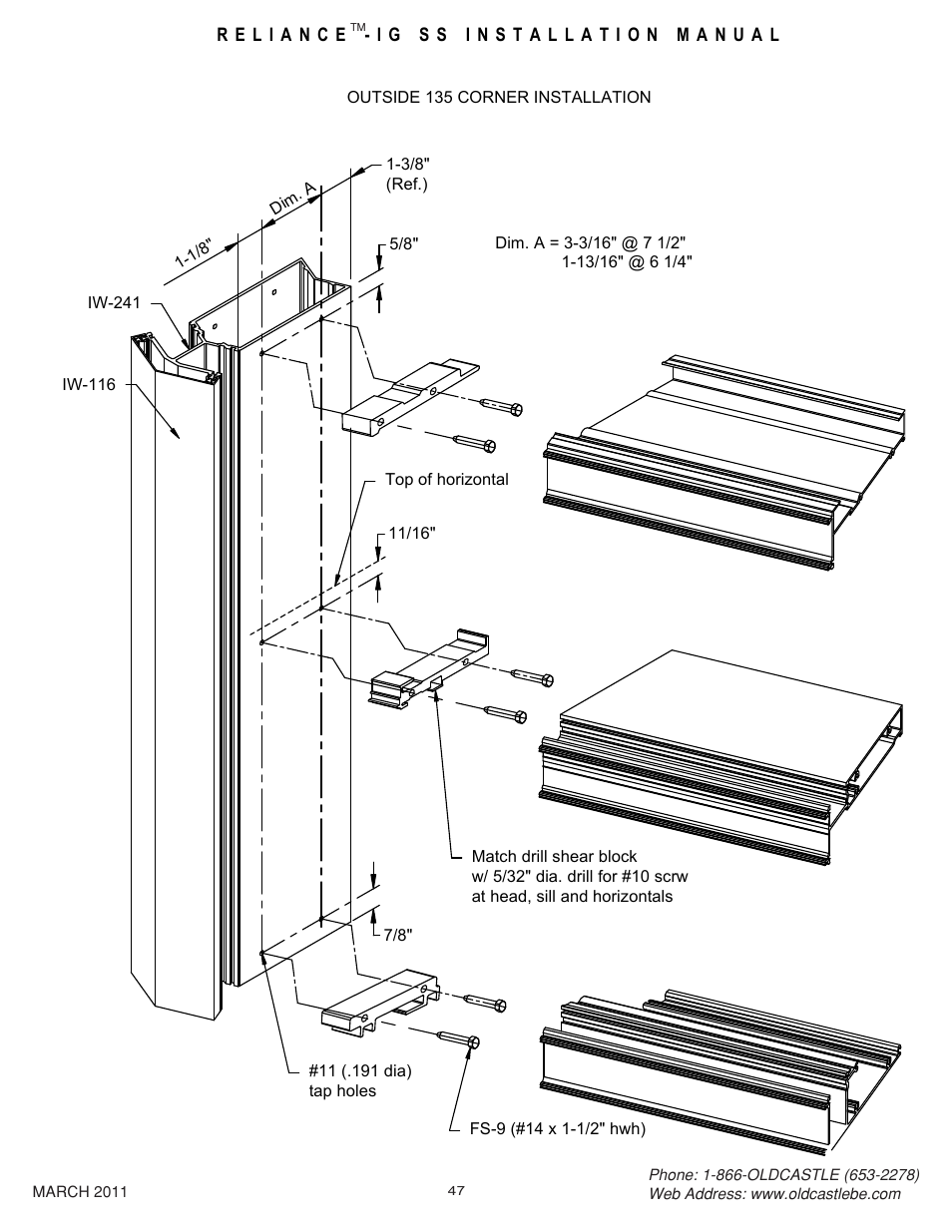 47 os135 crnr | Oldcastle BuildingEnvelope Reliance-IG SS User Manual | Page 50 / 58
