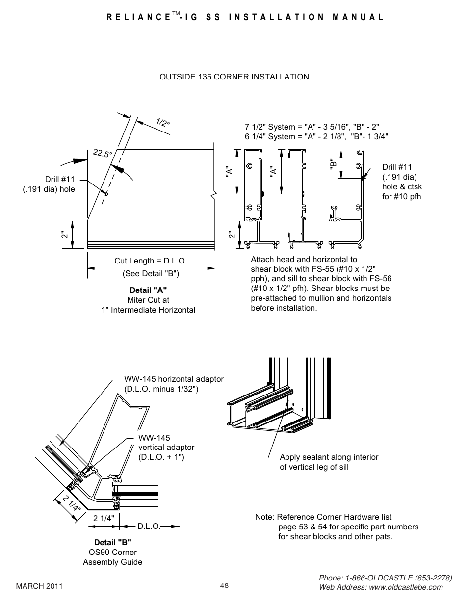 48 os135 crnr | Oldcastle BuildingEnvelope Reliance-IG SS User Manual | Page 51 / 58
