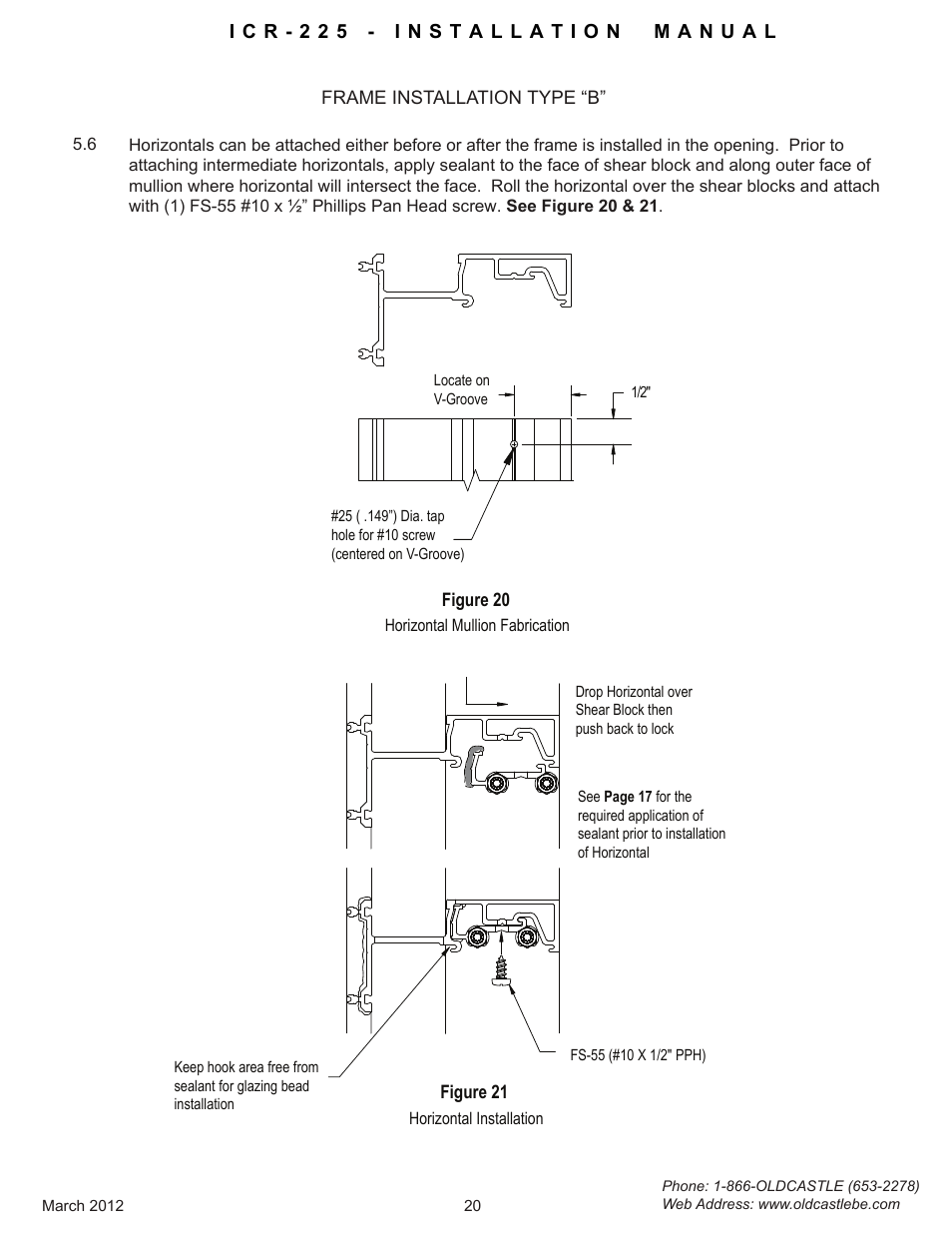 Horiz-installation-typeb | Oldcastle BuildingEnvelope ICR-225 User Manual | Page 23 / 37