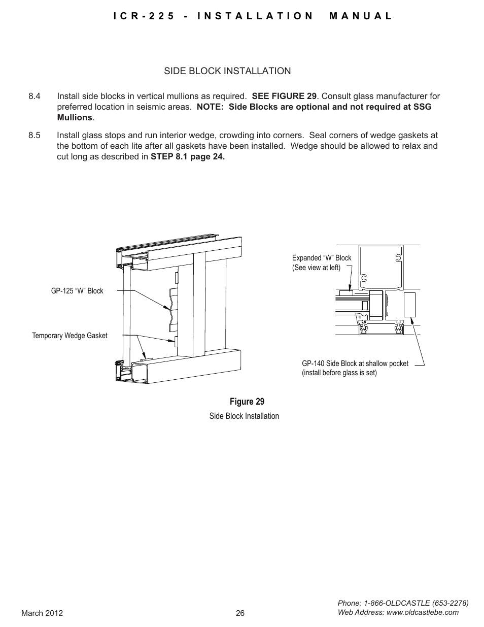 Side-block-install | Oldcastle BuildingEnvelope ICR-225 User Manual | Page 29 / 37