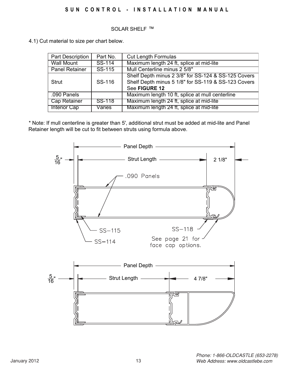 13_shelf | Oldcastle BuildingEnvelope Solar Eclipse User Manual | Page 13 / 22