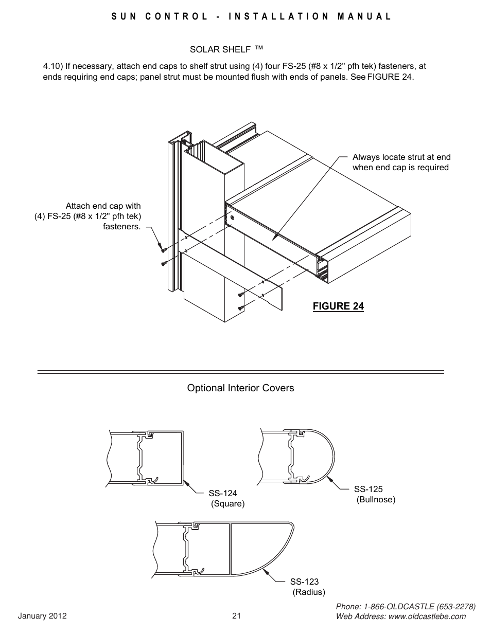 21_shelf | Oldcastle BuildingEnvelope Solar Eclipse User Manual | Page 21 / 22