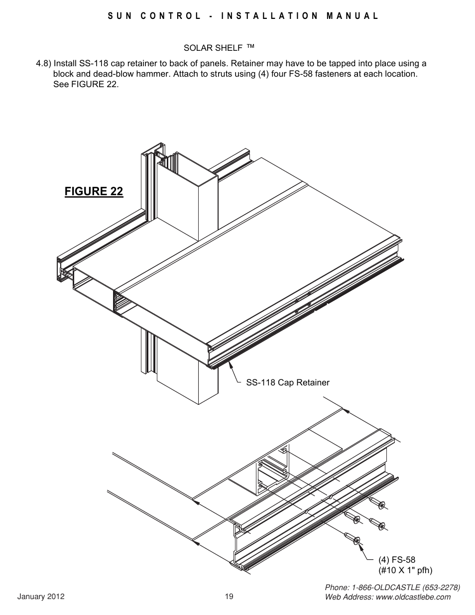 19_shelf, Figure 22 | Oldcastle BuildingEnvelope Solar Shelf User Manual | Page 19 / 22