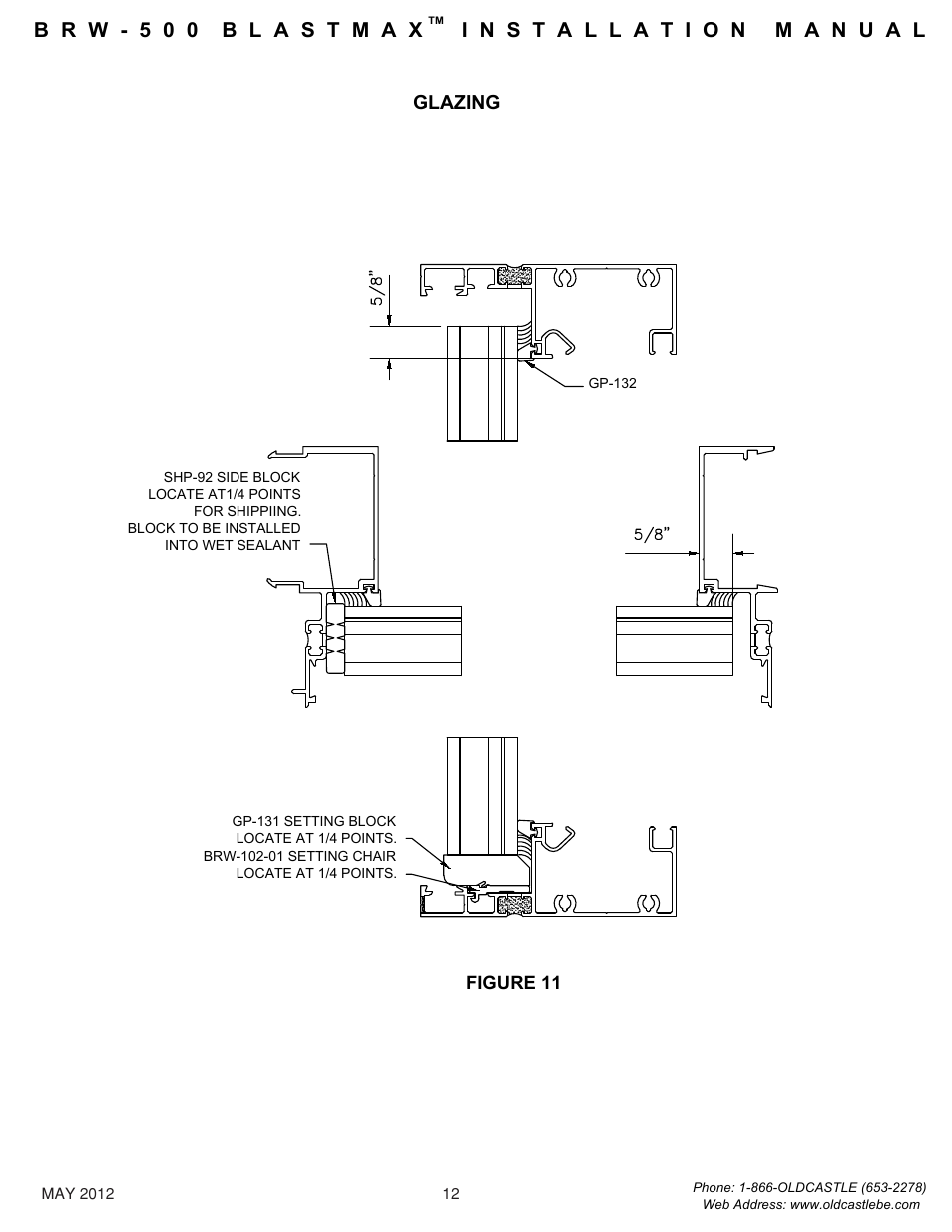 Glazing-sealing, Glazing | Oldcastle BuildingEnvelope BRW-500 BlastMax User Manual | Page 13 / 22