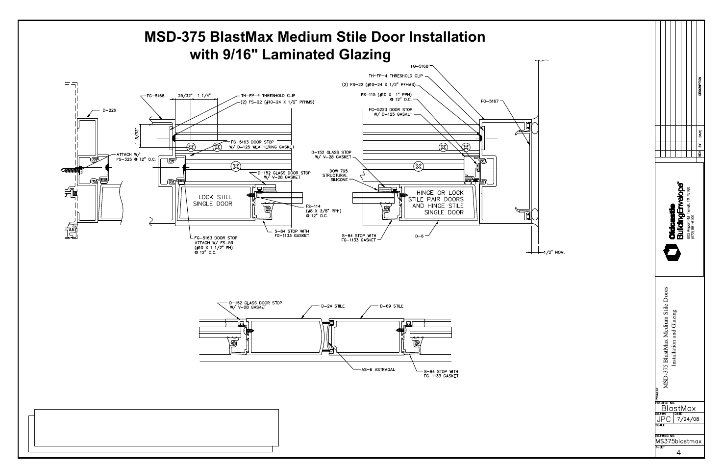 Oldcastle BuildingEnvelope MSD-375 BlastMax User Manual | Page 4 / 5