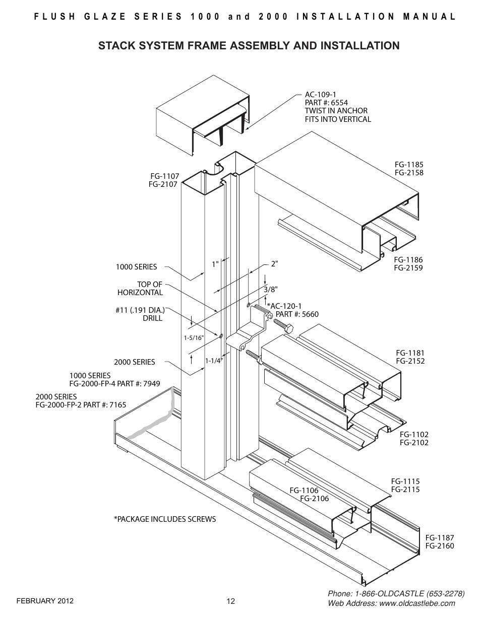 Stack-frame-assy, Stack system frame assembly and installation | Oldcastle BuildingEnvelope FG-2000 User Manual | Page 13 / 27