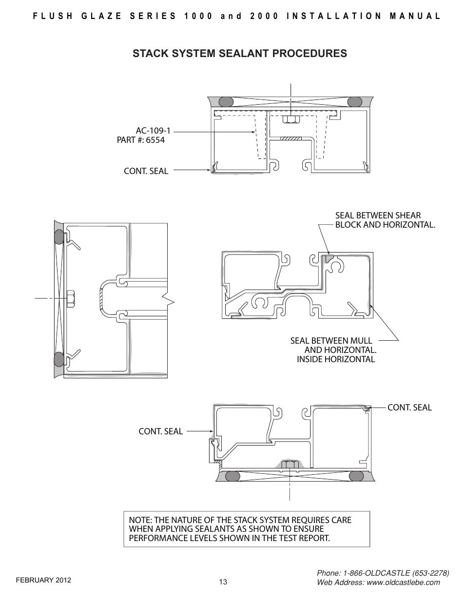Stack-sealant-procedure | Oldcastle BuildingEnvelope FG-2000 User Manual | Page 14 / 27