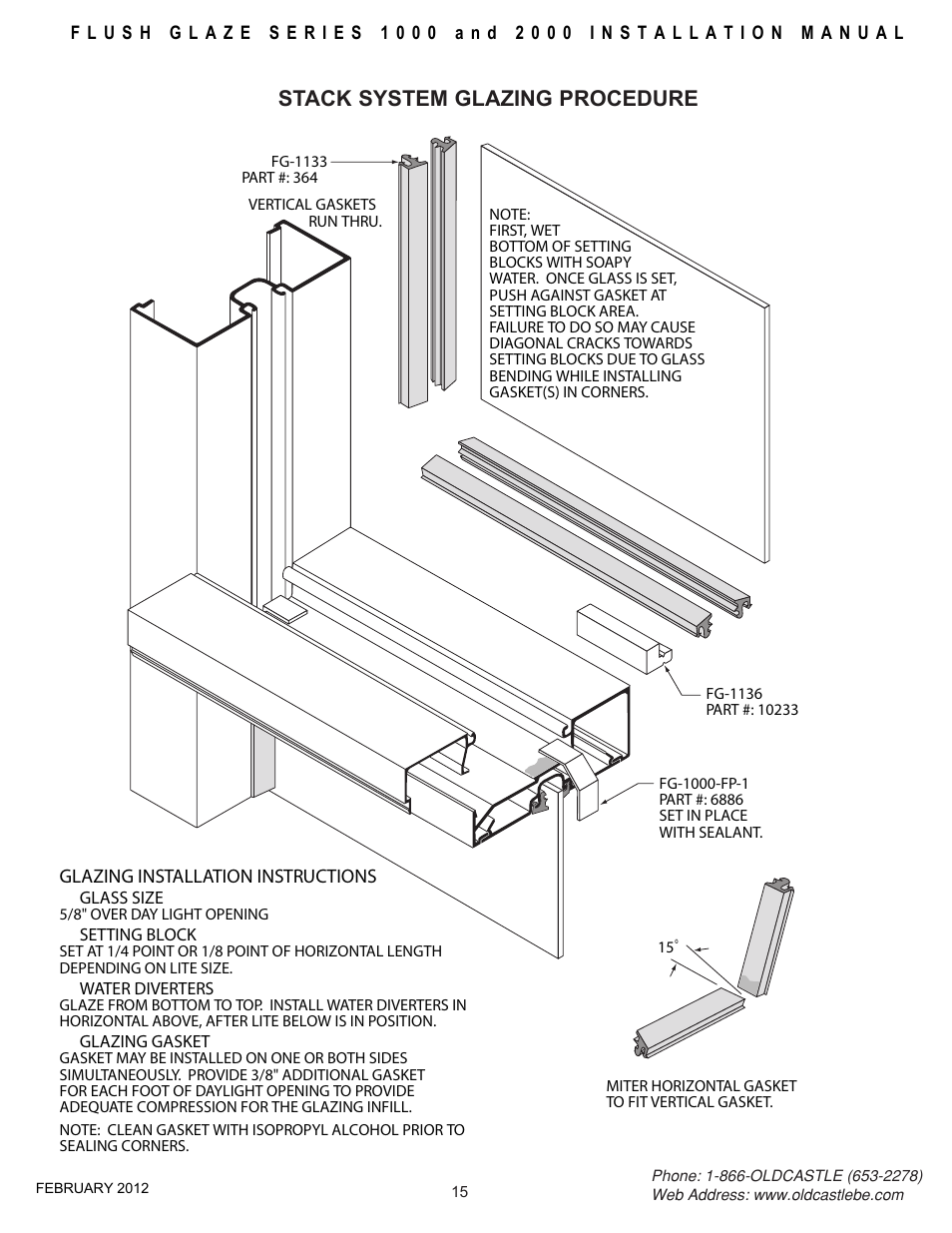 Stack-glazing-procedure, Stack system glazing procedure | Oldcastle BuildingEnvelope FG-2000 User Manual | Page 16 / 27