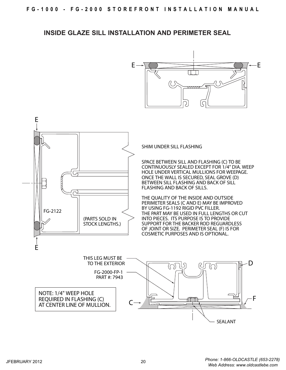 Perimeter-seal-inside-glz, Ec d | Oldcastle BuildingEnvelope FG-2000 User Manual | Page 21 / 27