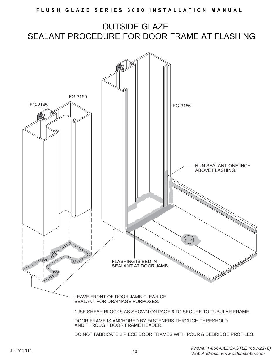 Outsideglz-door-frame | Oldcastle BuildingEnvelope FG-3000 User Manual | Page 11 / 30