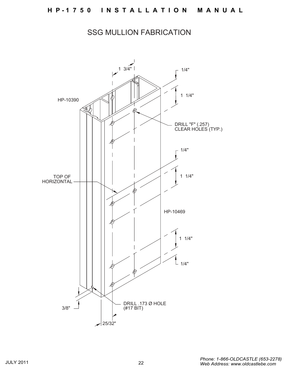 Ssg mullion fabrication | Oldcastle BuildingEnvelope HP-1750 User Manual | Page 20 / 42