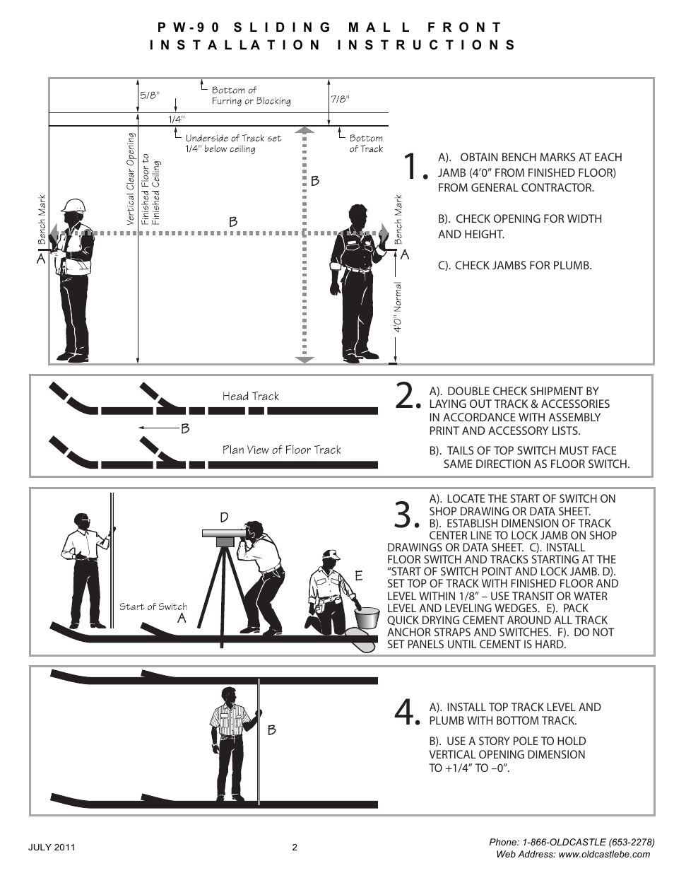 Pw90-installation | Oldcastle BuildingEnvelope PW-180 User Manual | Page 3 / 9