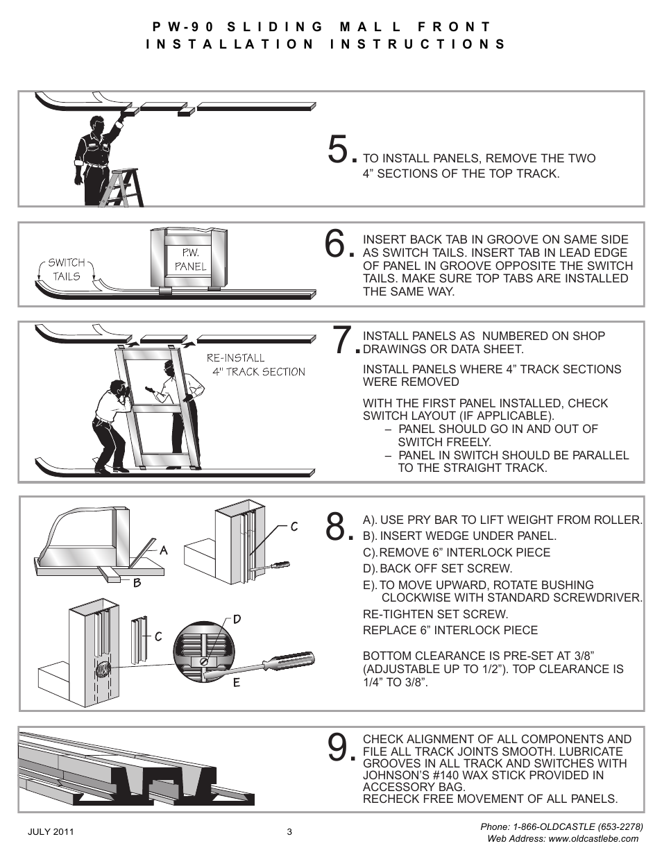 Pw90-installation | Oldcastle BuildingEnvelope PW-180 User Manual | Page 4 / 9