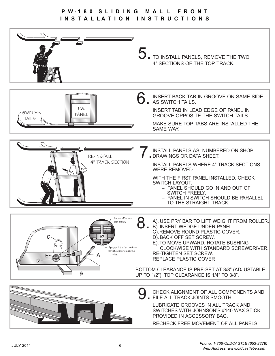 Pw180-installation | Oldcastle BuildingEnvelope PW-180 User Manual | Page 7 / 9