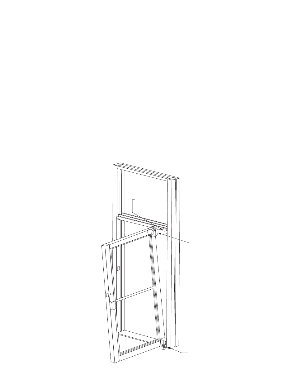 Install-center door on pivots, Installation of offset hung door on pivots | Oldcastle BuildingEnvelope Standard Door and Frame User Manual | Page 19 / 31