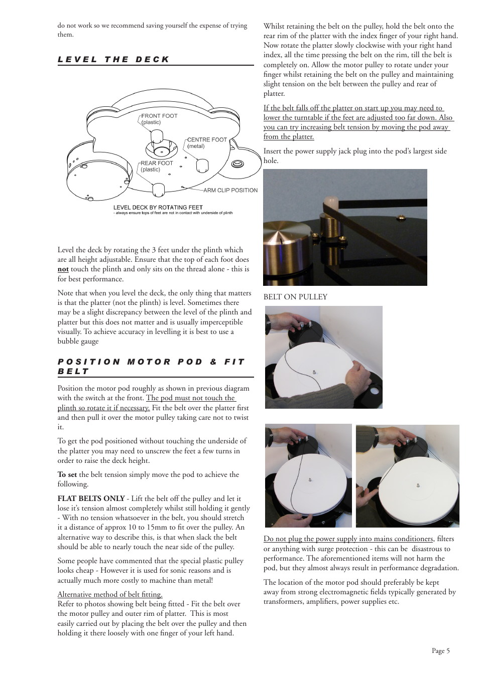 Origin Live All MK3 Decks User Manual | Page 5 / 9