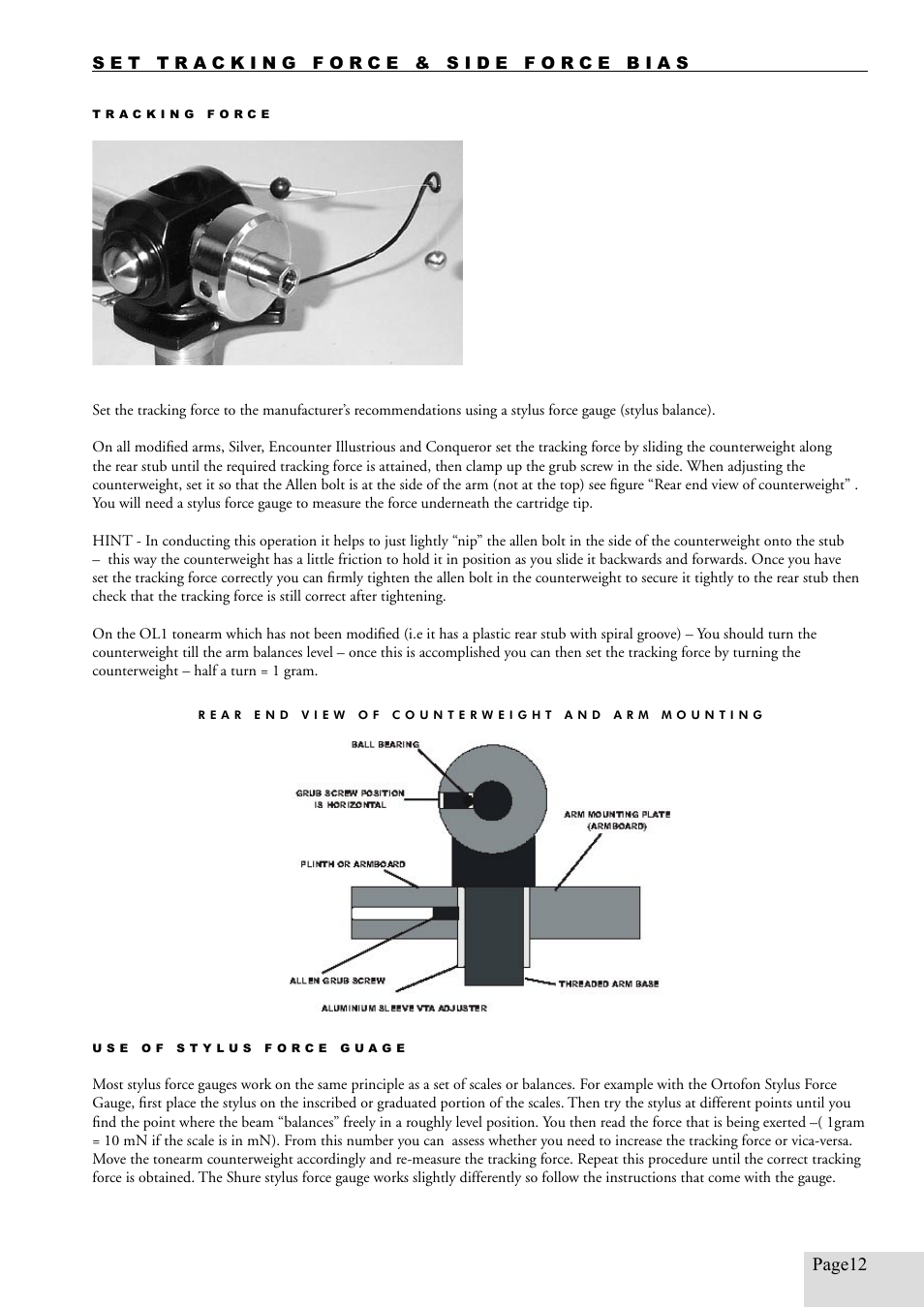 Page12 | Origin Live Resolution MKI User Manual | Page 12 / 18