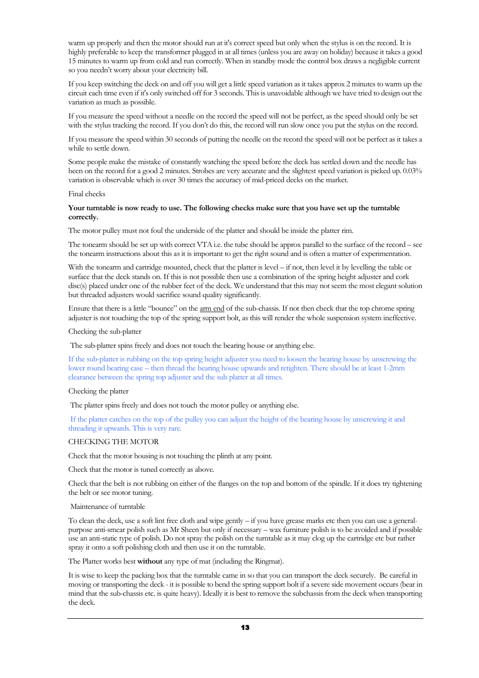 Origin Live Resolution Classic MKI User Manual | Page 13 / 23