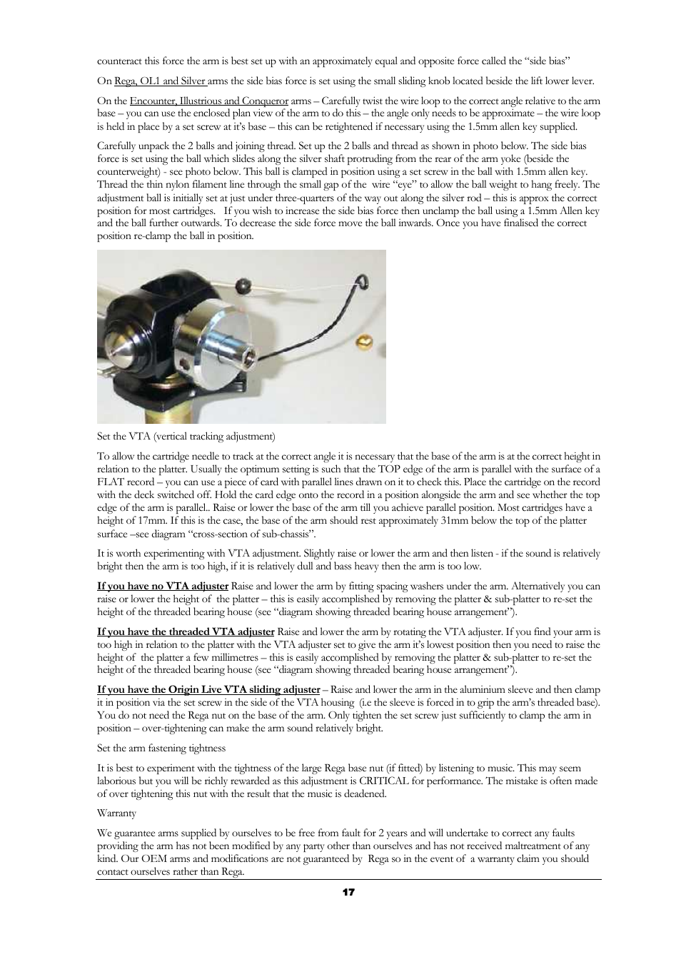 Origin Live Resolution Classic MKI User Manual | Page 17 / 23