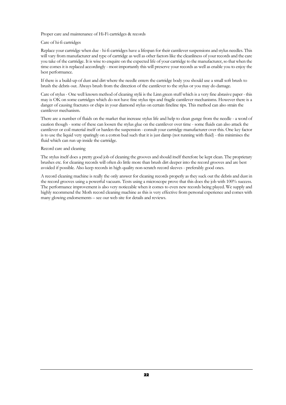 Origin Live Resolution Classic MKI User Manual | Page 22 / 23