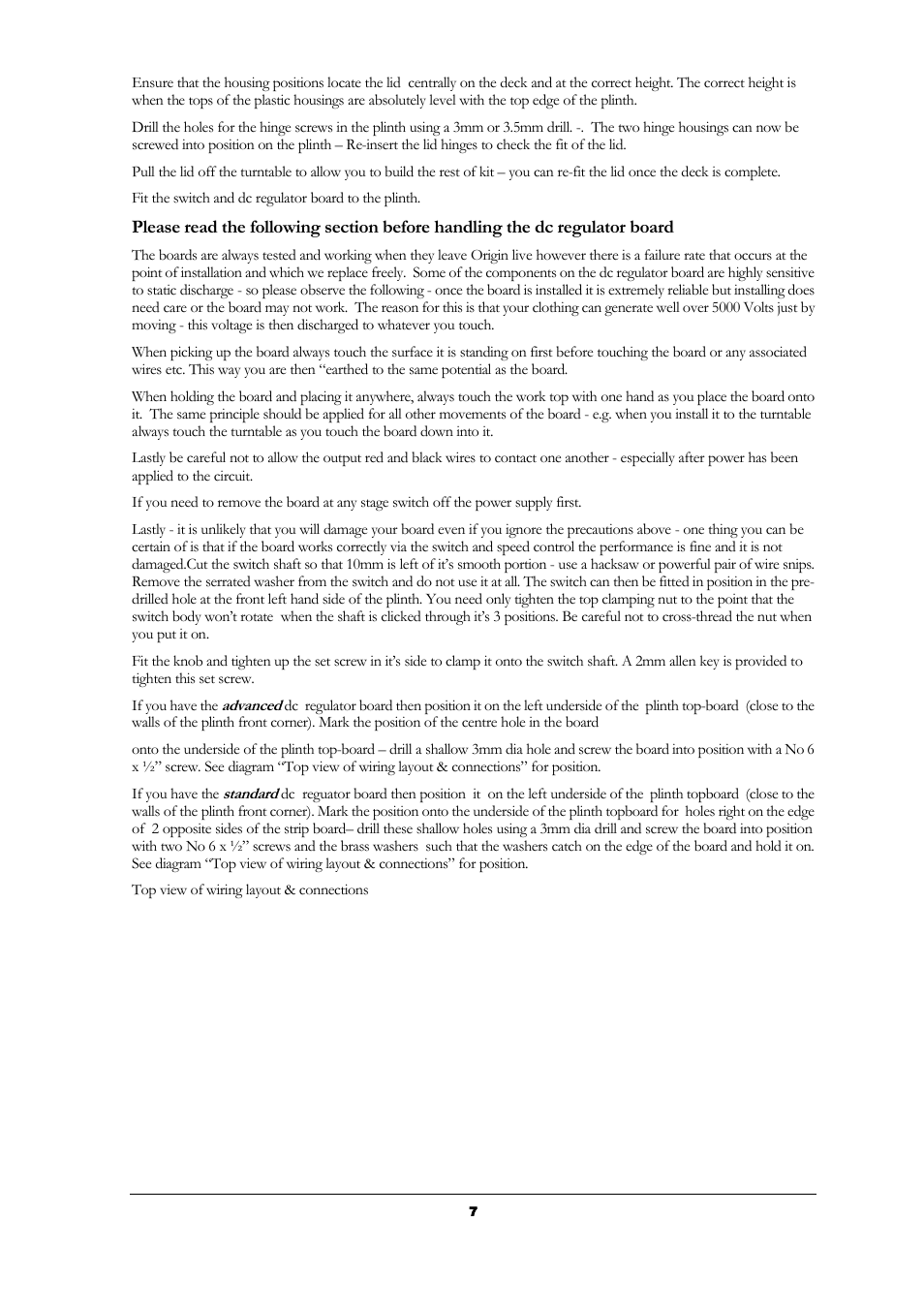 Origin Live Resolution Classic MKI User Manual | Page 7 / 23
