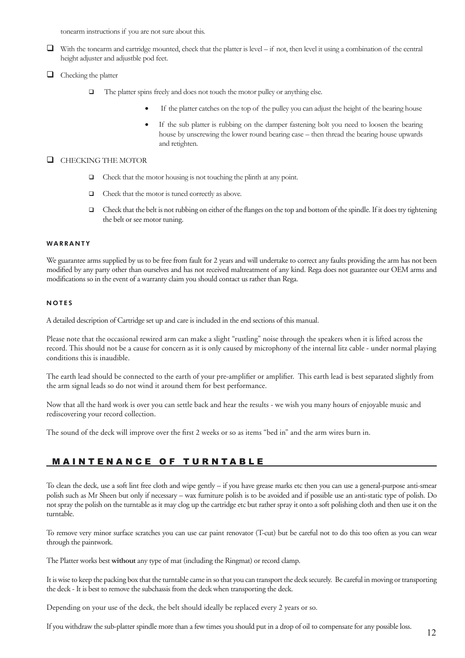 Origin Live Sovereign MKI User Manual | Page 12 / 18