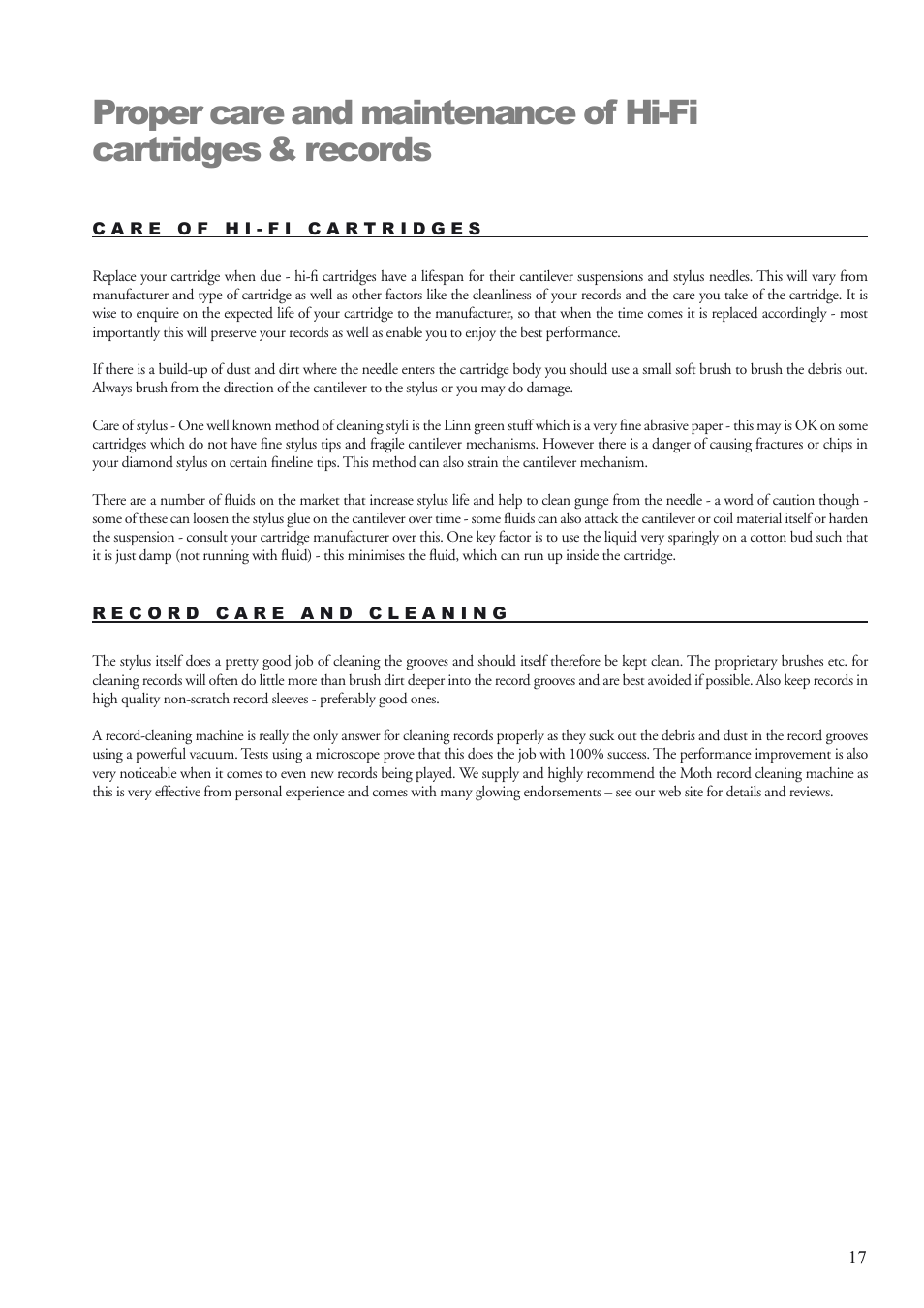 Origin Live Sovereign MKI User Manual | Page 17 / 18