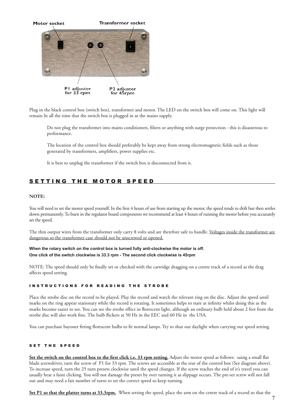 Origin Live Sovereign MKI User Manual | Page 7 / 18