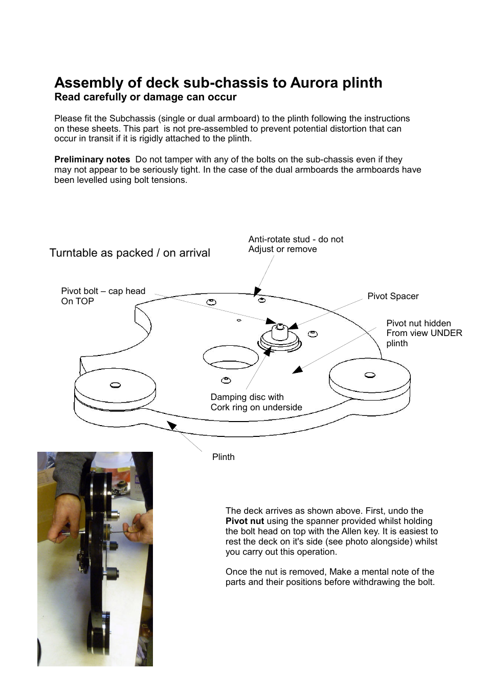 Origin Live Aurora - fitting the 12 inch sub-chassis and all other subchassis User Manual | 3 pages