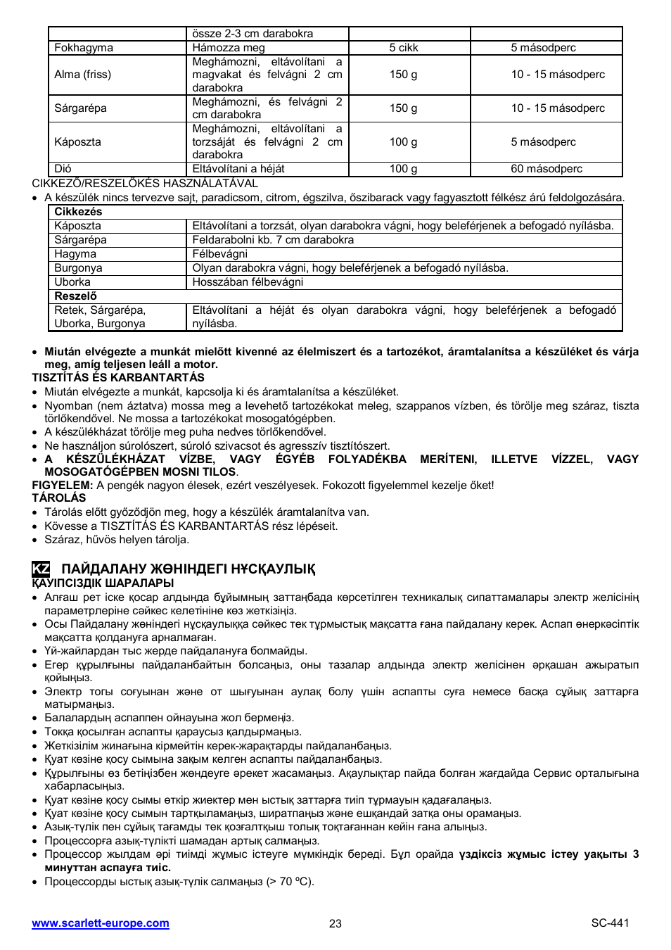 Scarlett SC-441 User Manual | Page 23 / 28