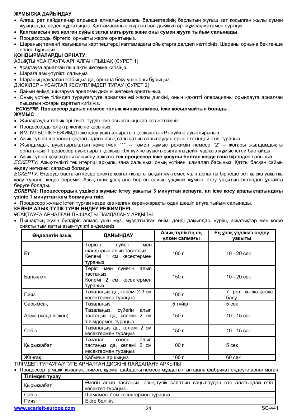 Scarlett SC-441 User Manual | Page 24 / 28