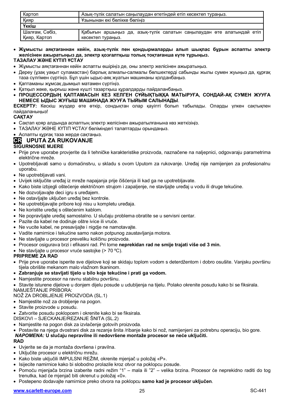 Scarlett SC-441 User Manual | Page 25 / 28