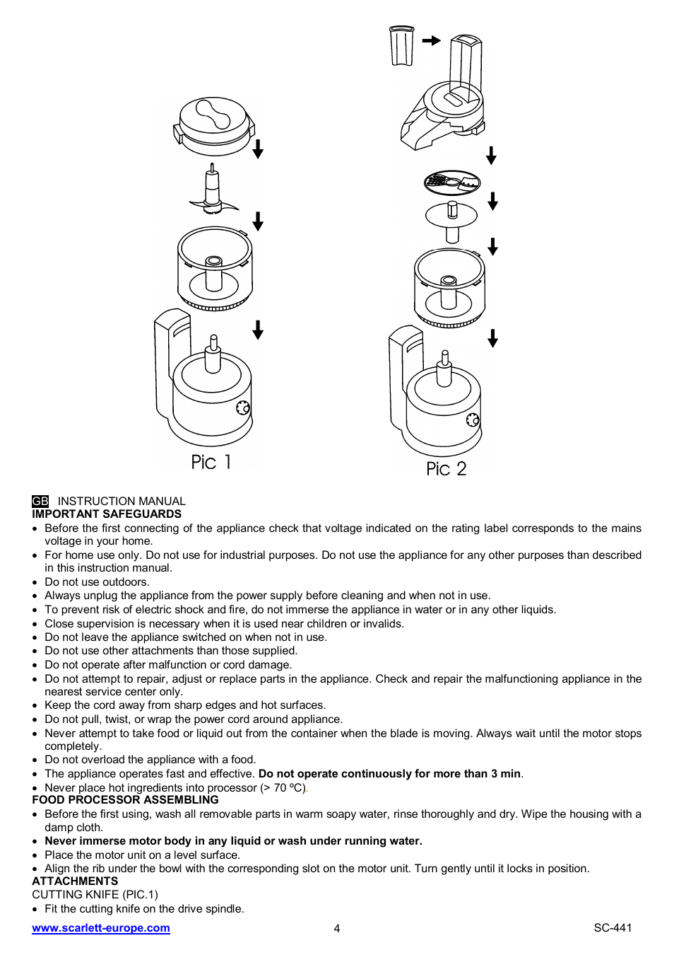 Scarlett SC-441 User Manual | Page 4 / 28