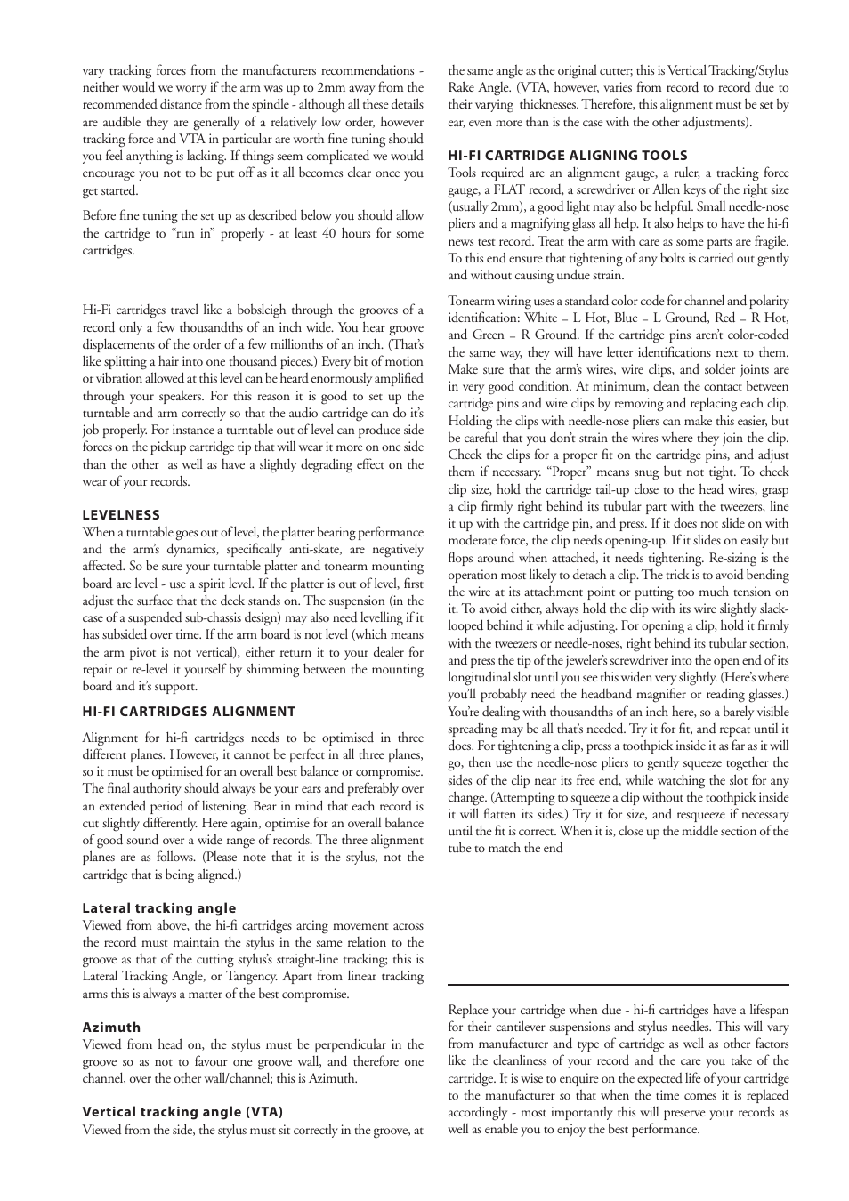 Origin Live MK3C arms dual pivot User Manual | Page 8 / 10