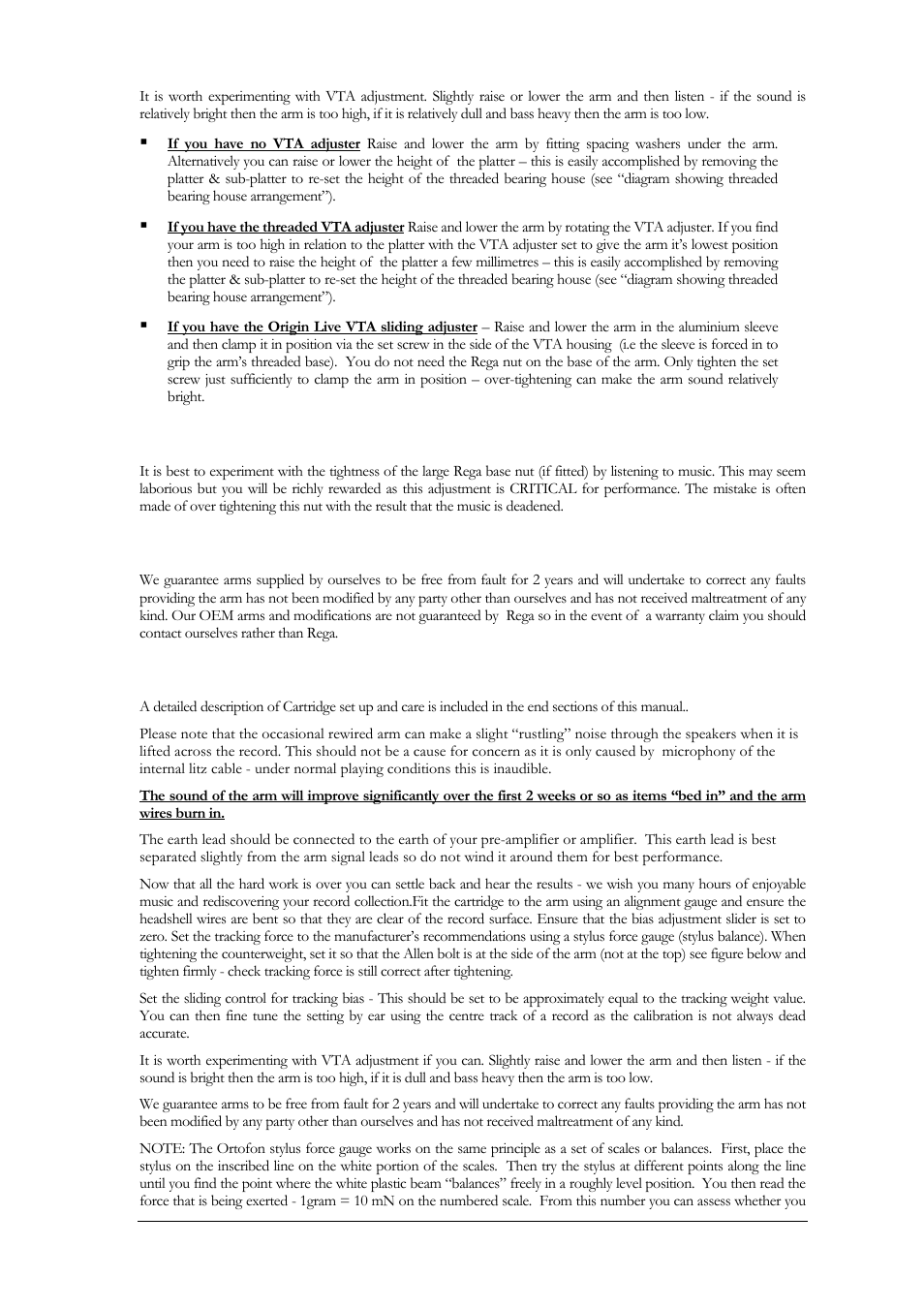 Origin Live Rega Modification Kits User Manual | Page 11 / 16