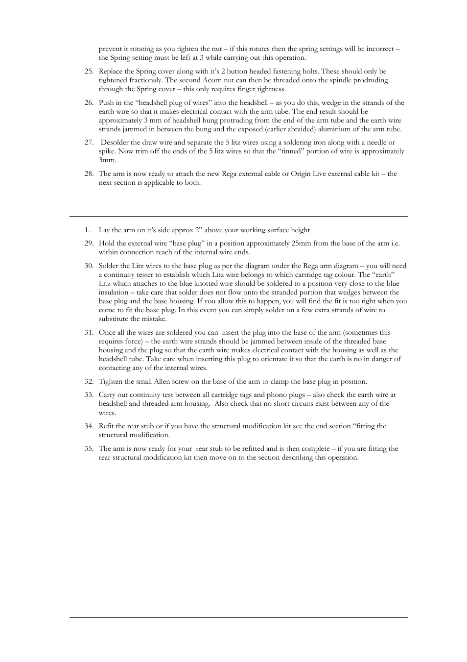 Origin Live Rega Modification Kits User Manual | Page 6 / 16