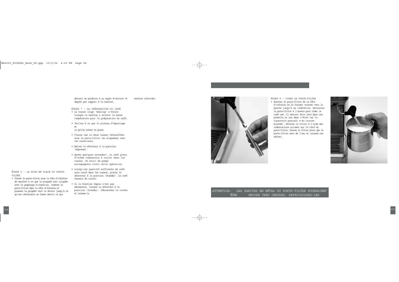 Breville ESPRESSO MACHINE User Manual | Page 48 / 60