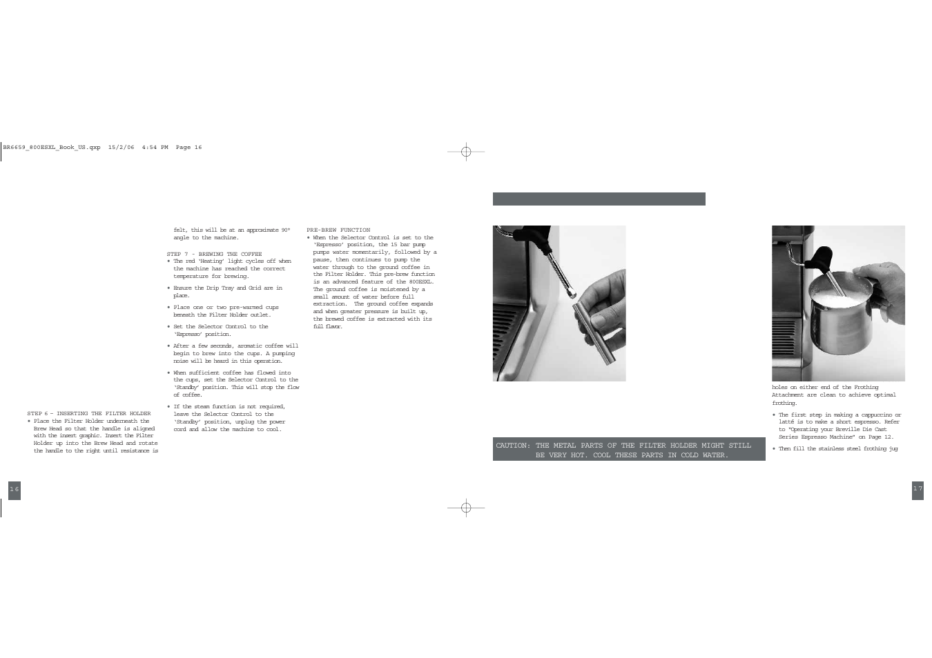 Breville ESPRESSO MACHINE User Manual | Page 9 / 60
