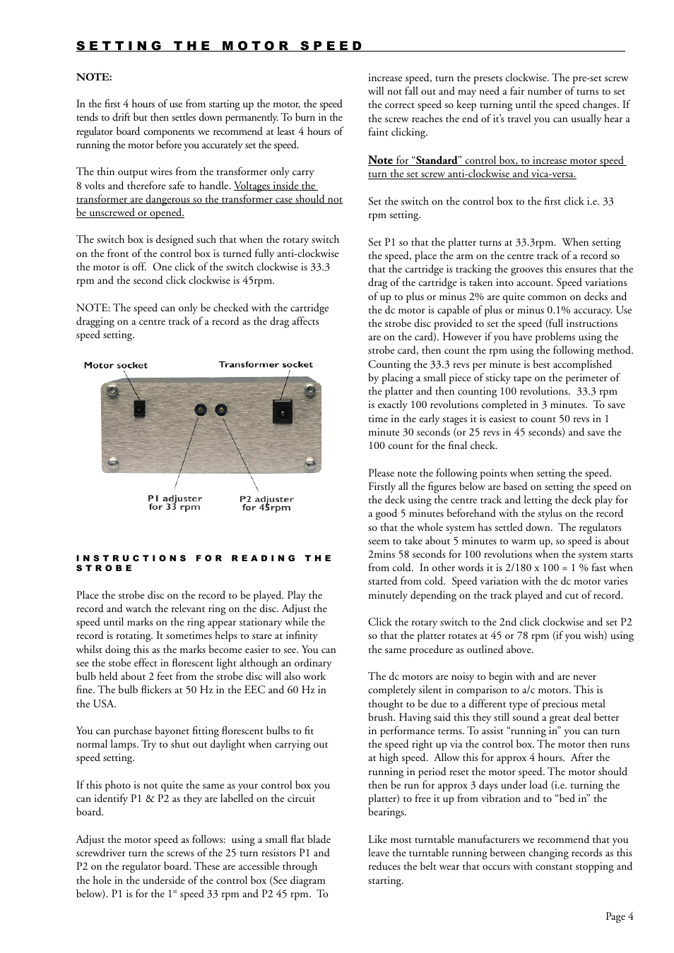 Origin Live DC Motor Kit User Manual | Page 4 / 8