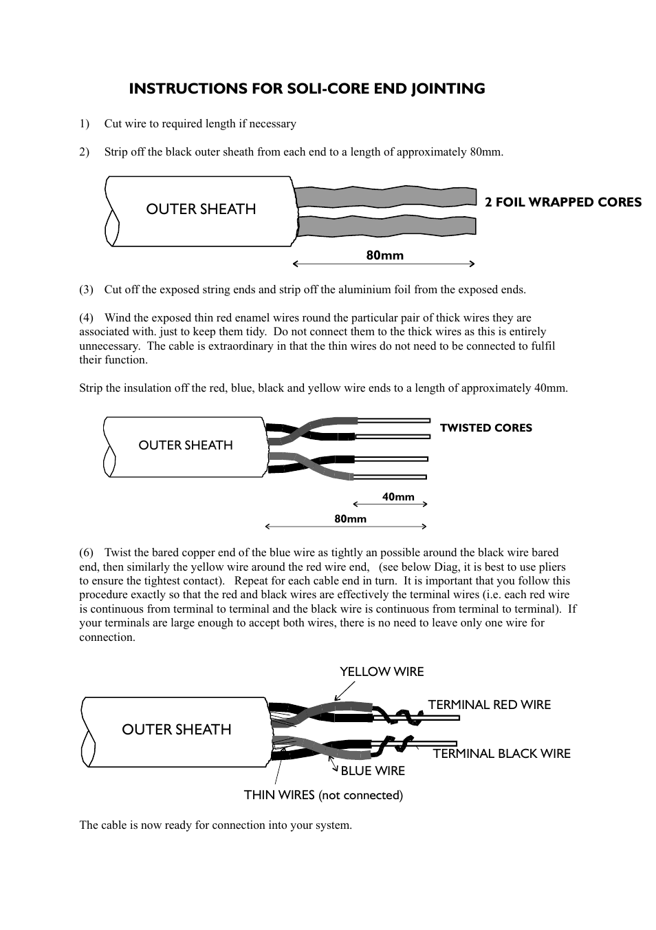 Origin Live Solicore S Instructions & Cable End Joining User Manual | 2 pages