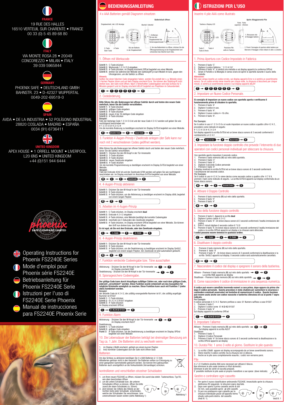 Phoenix FS2240E User Manual | 2 pages