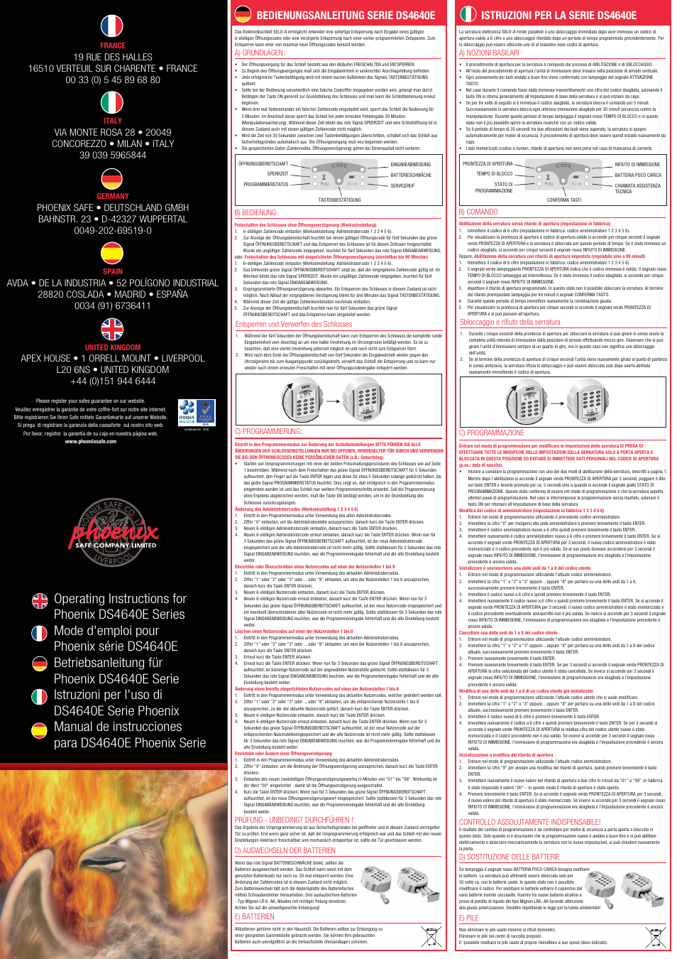 Phoenix DS4640 User Manual | 2 pages